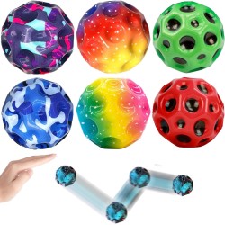 GSXNKK Astro Jump Ball, Pack of 6 Space Moon Ball, Mini Jump Ball, Super High Bouncing Lightweight Jumping Ball, Bouncy Balls