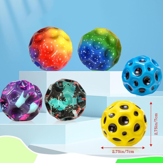 GSXNKK Astro Jump Ball, Pack of 6 Space Moon Ball, Mini Jump Ball, Super High Bouncing Lightweight Jumping Ball, Bouncy Balls GSXNKK Astro Jump Ball, Pack of 6 Space Moon Ball, Mini Jump Ball, Super High Bouncing Lightweight Jumping Ball, Bouncy Balls
