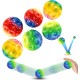 Gxlaihly Pack of 4 Astro Jump Ball, Moon Ball, High Jumping Rubber Ball, Bounce Ball, Space Jump Ball, Suitable for Children and Adults (Camouflage Colour)