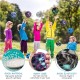 Gxlaihly Pack of 4 Astro Jump Ball, Moon Ball, High Jumping Rubber Ball, Bounce Ball, Space Jump Ball, Suitable for Children and Adults (Camouflage Colour)