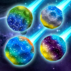 JINZUNRUI Astro Jump Ball, Moon Ball, Pack of 4 7 cm High Jumping Rubber Ball Jumping Ball, Globe Moon Ball Galaxy Mini Astro Jumpball Bouncy Ball, Jumping Ball for Children, Jumping Ball for Kids