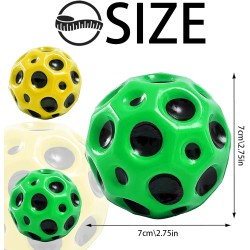 Keyoung Astro Jump Ball, Moon Ball, Jumping Balls, Space Theme Bouncy Balls, Planet Bouncy Balls, Mini Bouncing Ball Toy, Globe Galaxy Spaceballs for Kids Party Gift