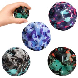 NAVESO Astro Jump Ball, Moon Ball, Spaceballs, Bounce Ball, Jumping Balls, Jumpball, Jumps Rubber Ball, Waboba Ball, Lava Ball, 7 cm Mini Bouncing Ball Toy for Kids Party Gift (4 Pieces)