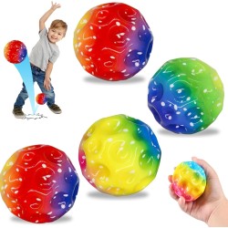 SFSSHUI Astro Jump Ball High Bounce Hole Ball Jumps Rubber Ball High Jumping Rubber Ball High Jumps Rubber Ball High Jumping Space Ball Toy Planet Bouncy Balls for Children Outdoor
