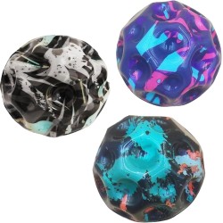 TKGEOUE Pack of 3 Astro Jump Ball, Space Ball, Super High Bounce, Moon Balls, High Jumps Rubber Ball, Bouncy Ball, Jumping Ball for Children, Colourful Bouncing Balls, Bouncy Balls for Children's