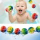 WDJLNZB 6 pieces Astro jump ball, high jumping rubber ball, moon ball, moon ball, lava ball, a banging noise, mini bouncing ball toy, bouncy balls for kids party gift (xuancai)
