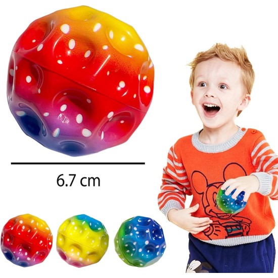 Yefun Pack of 3 Moon Ball, Space Ball, Jump Ball, Extreme High Bouncing Ball, Super High Bouncing Space Ball, Improve Hand-Eye Coordination, Easy to Grip and Catch (Rainbow) Yefun Pack of 3 Moon Ball, Space Ball, Jump Ball, Extreme High Bouncing Ball, Super High Bouncing Space Ball, Improve Hand-Eye Coordination, Easy to Grip and Catch (Rainbow)