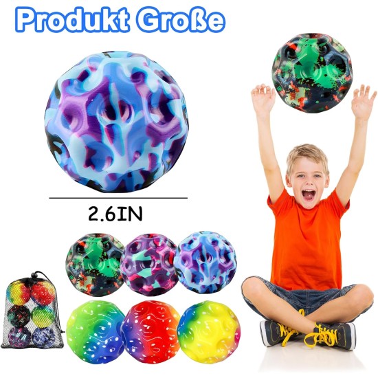 YiJiuBa Astro Jump Ball Galaxy, 6 Pieces Moon Ball, 7 cm High Jumping Rubber Ball Jumping Ball Moon Ball, Space Ball, Bounce Ball, Moon Ball, Astro Jump Ball, Bouncing Ball for Children YiJiuBa Astro Jump Ball Galaxy, 6 Pieces Moon Ball, 7 cm High Jumping Rubber Ball Jumping Ball Moon Ball, Space Ball, Bounce Ball, Moon Ball, Astro Jump Ball, Bouncing Ball for Children