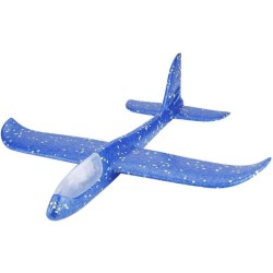 Blue DIY Hand Launch Throwing Glider with LED Broken-resistant Kids Toys