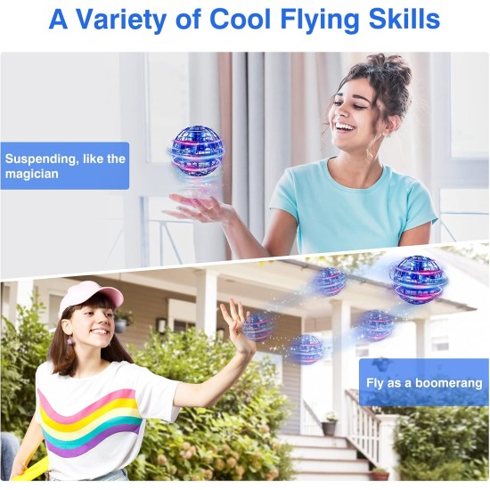 Flying Orb Ball, 2022 Upgraded Flying Ball Toy, Hand Controlled Boomerang Hover Ball, Flying Spinner with Endless Tricks, Cool Toys Gifts for 6 7 8 9 10+ Year Old Boys Girls Teens Indoor Outdoor Toys