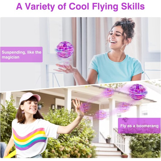 Flying Orb Ball, 2022 Upgraded Flying Ball Toy, Hand Controlled Boomerang Hover Ball, Flying Spinner with Endless Tricks, Cool Toys Gifts for 6 7 8 9 10+ Year Old Boys Girls Teens Indoor Outdoor Toys