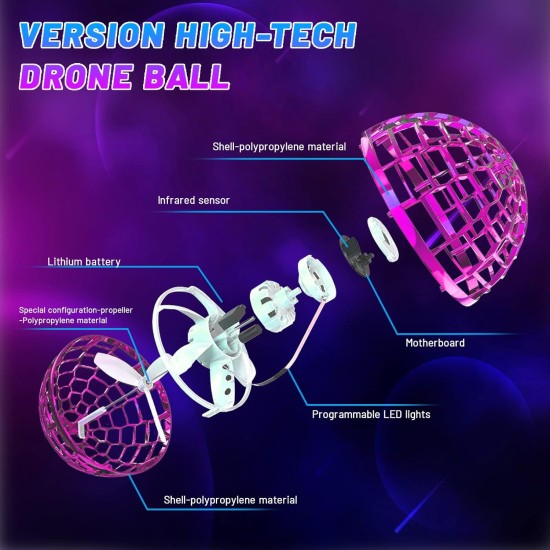 StarGinz Flying Ball,Magic Flying Orb Hover Ball,Soaring Nebula Fly Orb Toy,Flying Spinner Flying Space Orb Toy,Mini Drones Boomerang Nebula Orb Ball Nova UFO Drone Space for Gifts(Pink) StarGinz Flying Ball,Magic Flying Orb Hover Ball,Soaring Nebula Fly Orb Toy,Flying Spinner Flying Space Orb Toy,Mini Drones Boomerang Nebula Orb Ball Nova UFO Drone Space for Gifts(Pink)