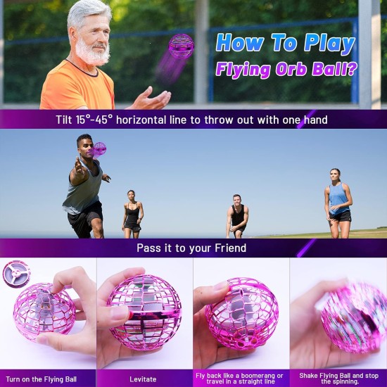 StarGinz Flying Ball,Magic Flying Orb Hover Ball,Soaring Nebula Fly Orb Toy,Flying Spinner Flying Space Orb Toy,Mini Drones Boomerang Nebula Orb Ball Nova UFO Drone Space for Gifts(Pink) StarGinz Flying Ball,Magic Flying Orb Hover Ball,Soaring Nebula Fly Orb Toy,Flying Spinner Flying Space Orb Toy,Mini Drones Boomerang Nebula Orb Ball Nova UFO Drone Space for Gifts(Pink)