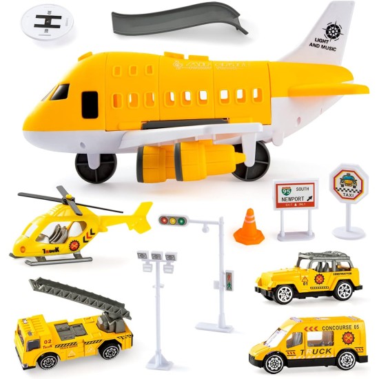 Tuko Transport Cargo Airplane Car Toy Play Set for 3+ Years Old Boys and Girls(Yellow) Tuko Transport Cargo Airplane Car Toy Play Set for 3+ Years Old Boys and Girls(Yellow)