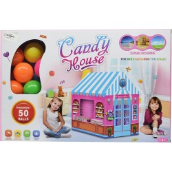 Al-Kour House tent for children with 50 balls in a multicolor
