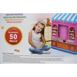 Al-Kour House tent for children with 50 balls in a multicolor