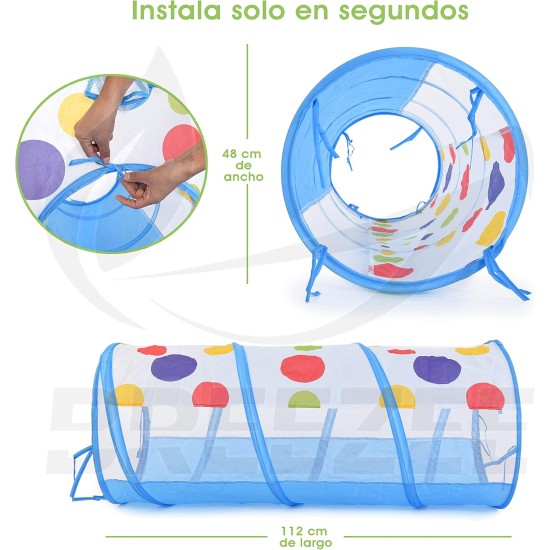 BREEZEE MARKET TU SONRISA NOS DEFINE, SMILE Children's 3-in-1 Folding Portable Tent, Tent with Tunnel and Ball Pool for Boys Girls and Babies, Tent and Heavy Duty Indoor Outdoor Easy to Assemble BREEZEE MARKET TU SONRISA NOS DEFINE, SMILE Children's 3-in-1 Folding Portable Tent, Tent with Tunnel and Ball Pool for Boys Girls and Babies, Tent and Heavy Duty Indoor Outdoor Easy to Assemble