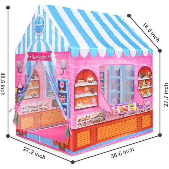 Candy House Play Tent With 50 Play Balls Included,Multicolor Candy House Play Tent With 50 Play Balls Included,Multicolor