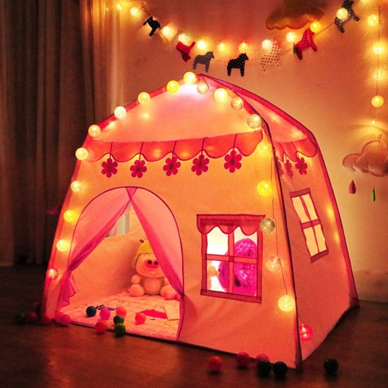 Children's Play Tent Play Tent for Children with Star Lights Children's Tent Princess Castle Play Tent Teepee Tent Children's Play House for Indoor and Outdoor Toy Birthday Christmas Gift (Pink) Children's Play Tent Play Tent for Children with Star Lights Children's Tent Princess Castle Play Tent Teepee Tent Children's Play House for Indoor and Outdoor Toy Birthday Christmas Gift (Pink)