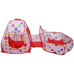 Children's Portable Foldable Pop Up Tunnel Basketball Tent For Kids - Multi Color