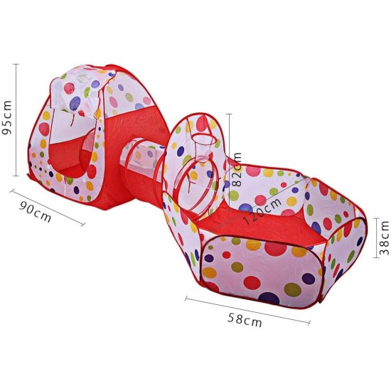 Children's Portable Foldable Pop Up Tunnel Basketball Tent For Kids - Multi Color Children's Portable Foldable Pop Up Tunnel Basketball Tent For Kids - Multi Color