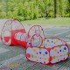 DACHUI Kids Play Tent with Tunnel and Ball Pit with Zippered Storage Bag, Children's Play Tents Playhouse for Baby Indoor Outdoor Playground (Red)