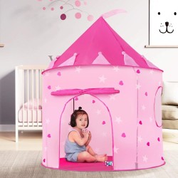 Fantastic-Kids-Toys Pop Up Princess Castle Play Tent Indoor Outdoor Portable Foldable Castle Play Tent (Pink) (Height 135)* (W105)