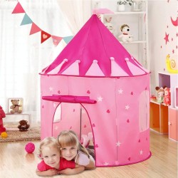Fantastic-Kids-Toys Princess Pop Up Castle Play Tent Indoor Outdoor Portable Folding Castle Play Tent (Pink) Size (Height 135)* (W105)