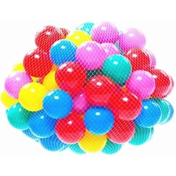 Generic Bingo Ball Soft Balls 100 Pcs With A Storage Bag Multi-colored Bpa-free Play Tent Balls Thicken Plastic Secure Ocean Playpen Balls