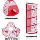 JunYY 3 in 1 Children's Tent, Ball Pit + Playhouse + Play Tunnel, Foldable Play Play Tent for Children Outdoor Indoor Garden Toys Boys Girls, Balls Not Included, Red JunYY 3 in 1 Children's Tent, Ball Pit + Playhouse + Play Tunnel, Foldable Play Play Tent for Children Outdoor Indoor Garden Toys Boys Girls, Balls Not Included, Red