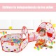 JunYY 3 in 1 Children's Tent, Ball Pit + Playhouse + Play Tunnel, Foldable Play Play Tent for Children Outdoor Indoor Garden Toys Boys Girls, Balls Not Included, Red JunYY 3 in 1 Children's Tent, Ball Pit + Playhouse + Play Tunnel, Foldable Play Play Tent for Children Outdoor Indoor Garden Toys Boys Girls, Balls Not Included, Red