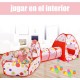 JunYY 3 in 1 Children's Tent, Ball Pit + Playhouse + Play Tunnel, Foldable Play Play Tent for Children Outdoor Indoor Garden Toys Boys Girls, Balls Not Included, Red JunYY 3 in 1 Children's Tent, Ball Pit + Playhouse + Play Tunnel, Foldable Play Play Tent for Children Outdoor Indoor Garden Toys Boys Girls, Balls Not Included, Red