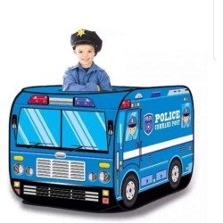 Other Tent and Play Area Shaped like a Police Car with Upper and Rear Openings for Kids
