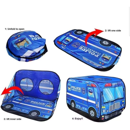 Other Tent and Play Area Shaped like a Police Car with Upper and Rear Openings for Kids Other Tent and Play Area Shaped like a Police Car with Upper and Rear Openings for Kids