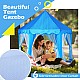 Princess Tent for Girls,Boys Kids Play Tent with Lights Blue Castle Kids Toys for Girls Playhouse Indoor and Outdoor Games (Blue)