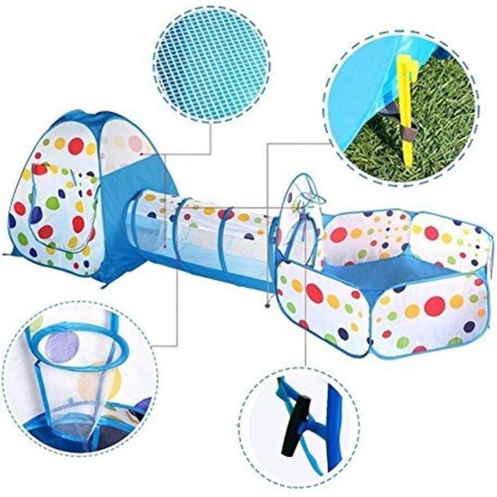 TRAVER DREAM Travel Dream Foldable Kids Toddler Pop Up Play Tent with Tunnel and Ball Pit with Zippered Storage Bag for Kids Indoor Outdoor Playhouse Children Play Gaming Toys TRAVER DREAM Travel Dream Foldable Kids Toddler Pop Up Play Tent with Tunnel and Ball Pit with Zippered Storage Bag for Kids Indoor Outdoor Playhouse Children Play Gaming Toys