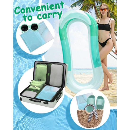 Birshe Floating Bed, Inflatable Swimming Pool Hammock, Inflatable Floating Sun Lounger, Swimming Pool Float, Hammock, Green Rafts with Headrest for Swimming Pool, Beach Outdoors Birshe Floating Bed, Inflatable Swimming Pool Hammock, Inflatable Floating Sun Lounger, Swimming Pool Float, Hammock, Green Rafts with Headrest for Swimming Pool, Beach Outdoors