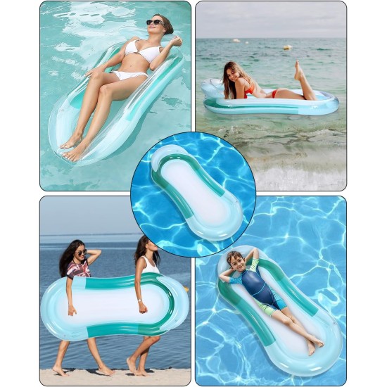 Birshe Floating Bed, Inflatable Swimming Pool Hammock, Inflatable Floating Sun Lounger, Swimming Pool Float, Hammock, Green Rafts with Headrest for Swimming Pool, Beach Outdoors Birshe Floating Bed, Inflatable Swimming Pool Hammock, Inflatable Floating Sun Lounger, Swimming Pool Float, Hammock, Green Rafts with Headrest for Swimming Pool, Beach Outdoors