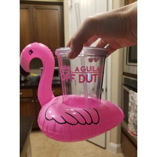 Drink Holder Pool, Pack of 5 Mini Inflatable Drink Holder, Flamingo Unicorn Drink Holder for Beer Bottle, Champagne Glass, Inflatable Floating Drink Holder Drink Holder Pool, Pack of 5 Mini Inflatable Drink Holder, Flamingo Unicorn Drink Holder for Beer Bottle, Champagne Glass, Inflatable Floating Drink Holder