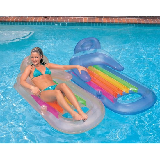 Intex | Swimming Pool Lounge Floatie Inflatable | 58802 | 160*85 cm | Multi-coloured Intex | Swimming Pool Lounge Floatie Inflatable | 58802 | 160*85 cm | Multi-coloured