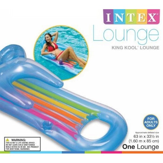 Intex | Swimming Pool Lounge Floatie Inflatable | 58802 | 160*85 cm | Multi-coloured Intex | Swimming Pool Lounge Floatie Inflatable | 58802 | 160*85 cm | Multi-coloured