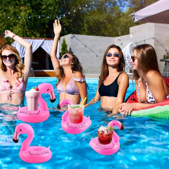 Sonarun 24 Pack Inflatable Flamingo Drink Holder Flamingo Drink Float Blow Up Flamingo Cup Holder for Summer Hawaiian Beach Party Pool Water Games, 2 Sizes Sonarun 24 Pack Inflatable Flamingo Drink Holder Flamingo Drink Float Blow Up Flamingo Cup Holder for Summer Hawaiian Beach Party Pool Water Games, 2 Sizes