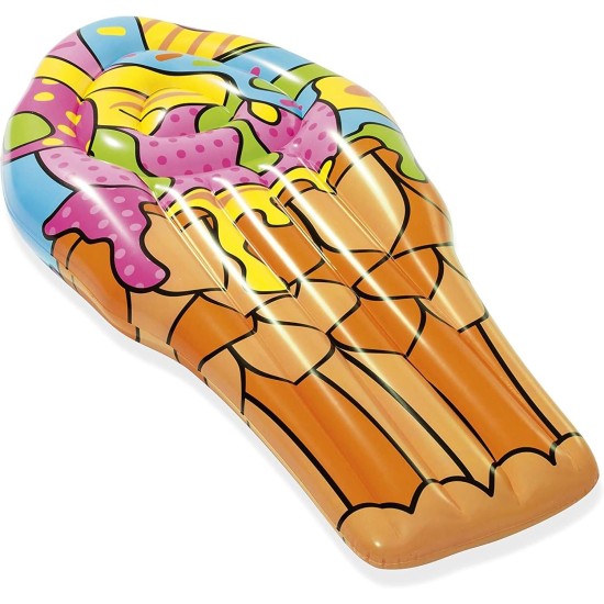 Bestway Colorful Ice Cream Shaped Inflatable Pool Mattress ,Cranberry, Large ,43185-19