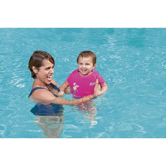 Bestway Swim Safe Unisex Flotation Foam Trainer Suit, 27 Pink/26 Blue Bestway Swim Safe Unisex Flotation Foam Trainer Suit, 27 Pink/26 Blue