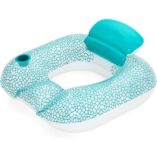 Bestway inflatable float with pillow Blue/White One Size 43097 Bestway inflatable float with pillow Blue/White One Size 43097