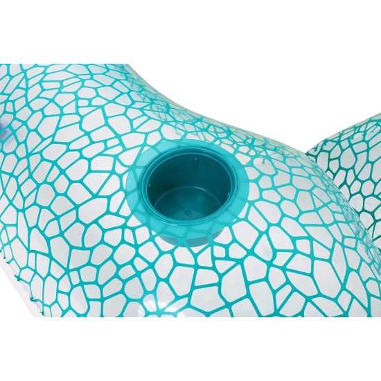 Bestway inflatable float with pillow Blue/White One Size 43097 Bestway inflatable float with pillow Blue/White One Size 43097