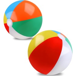 2 Pack Beach Balls, 20 Inch Beach Balls, Rainbow Color Pool Toys Pool Balls for Swimming Pool, Beach Toys Inflatable Ball for Summer Parties and Water Games