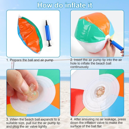 2 Pack Beach Balls, 20 Inch Beach Balls, Rainbow Color Pool Toys Pool Balls for Swimming Pool, Beach Toys Inflatable Ball for Summer Parties and Water Games 2 Pack Beach Balls, 20 Inch Beach Balls, Rainbow Color Pool Toys Pool Balls for Swimming Pool, Beach Toys Inflatable Ball for Summer Parties and Water Games