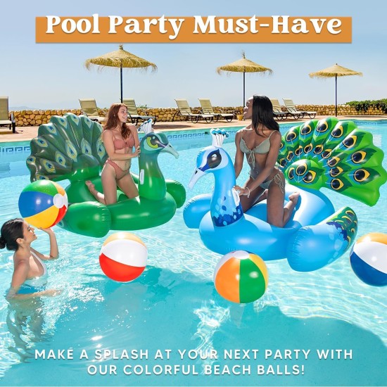 2 Pack Beach Balls, 20 Inch Beach Balls, Rainbow Color Pool Toys Pool Balls for Swimming Pool, Beach Toys Inflatable Ball for Summer Parties and Water Games 2 Pack Beach Balls, 20 Inch Beach Balls, Rainbow Color Pool Toys Pool Balls for Swimming Pool, Beach Toys Inflatable Ball for Summer Parties and Water Games