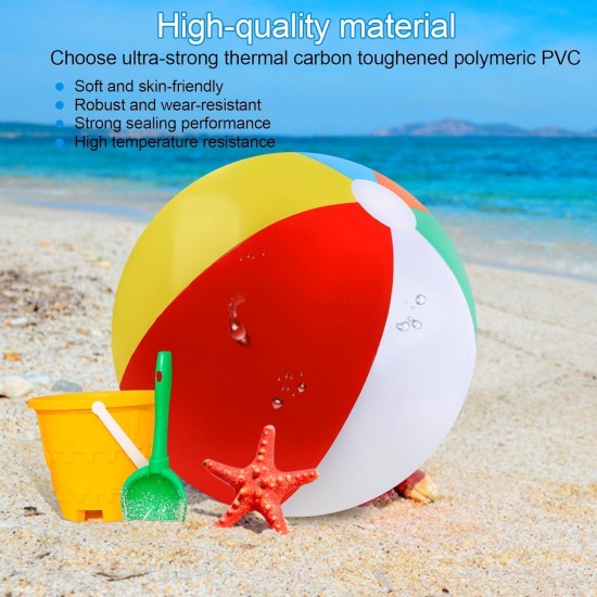 2 Pack Beach Balls, 20 Inch Beach Balls, Rainbow Color Pool Toys Pool Balls for Swimming Pool, Beach Toys Inflatable Ball for Summer Parties and Water Games 2 Pack Beach Balls, 20 Inch Beach Balls, Rainbow Color Pool Toys Pool Balls for Swimming Pool, Beach Toys Inflatable Ball for Summer Parties and Water Games